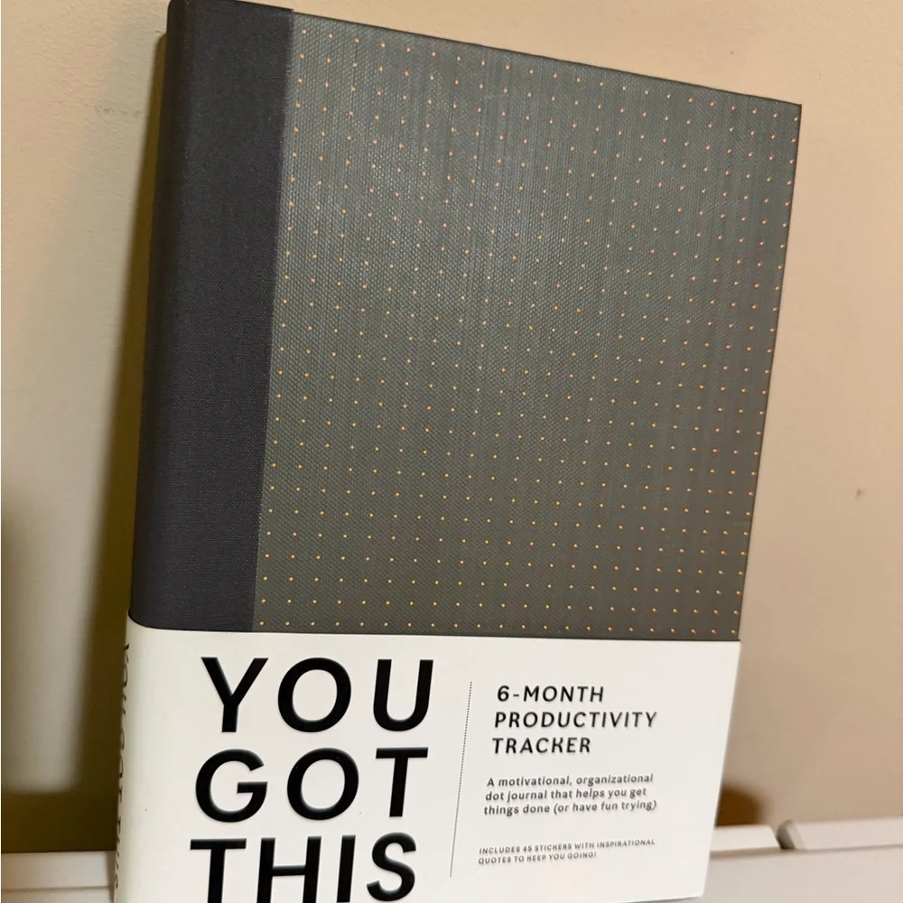 Knock Knock Gray and Gold Productivity Tracker